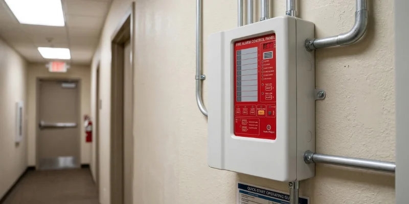Control panel alarm kebakaran gedung.