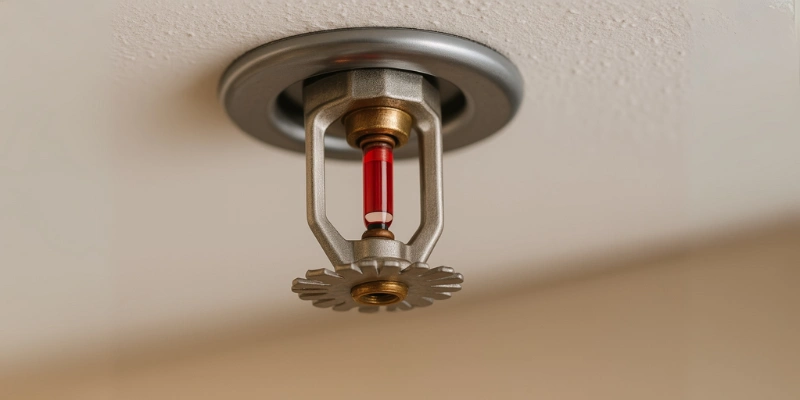 Fungsi detektor pada sprinkler kebakaran.