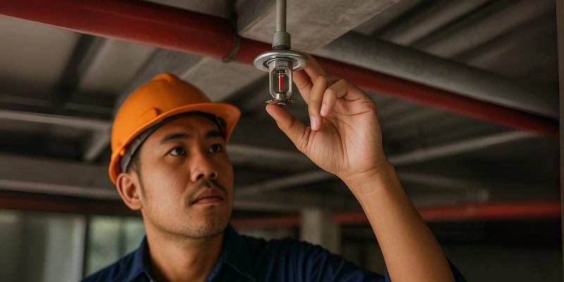 Komponen untuk mengaktifkan sprinkler kebakaran.