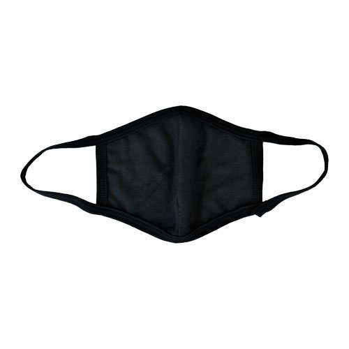 Masker Kain 2 Ply 6 pcs Model Earloop - Hitam