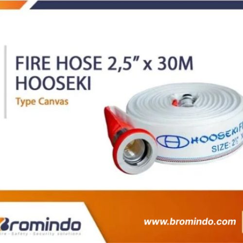 Hooseki Fire Hose Canvas 2.5 inchi x 30 M Machino Coupling