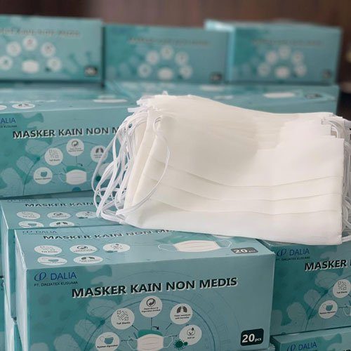 Masker Kain Non Medis Earloop 20 Pcs - Putih