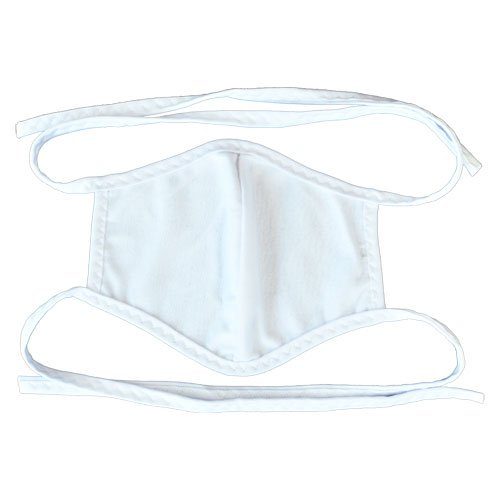 Masker Kain 2 Ply 6 pcs Model Tali - Putih