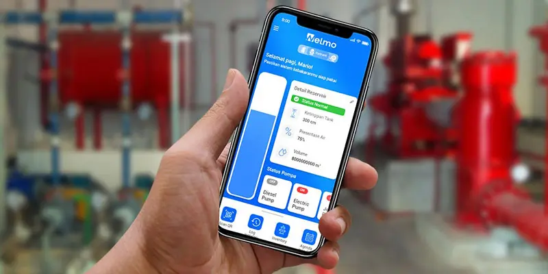 standar instalasi fire sprinkler bisa dipantau lewat smartphone