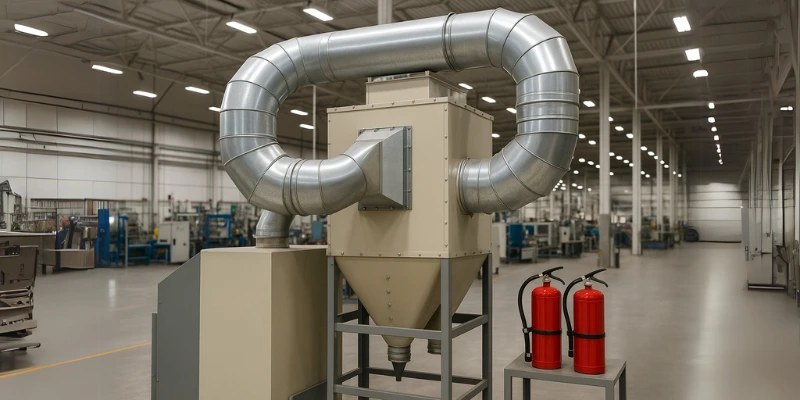 Sistem proteksi kebakaran pada dust collector dan manfaatnya.