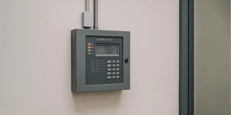 Panel kontrol alarm kebakaran.
