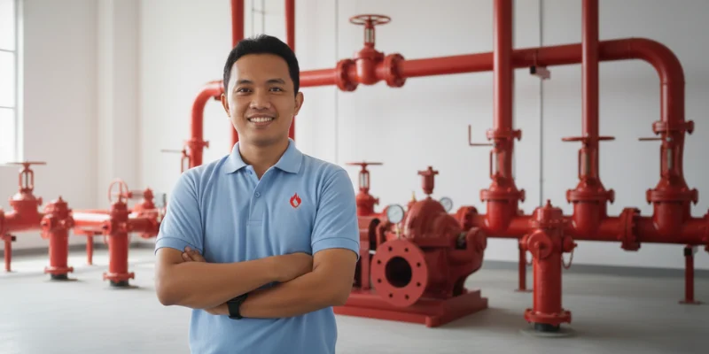 Kontraktor pompa hydrant pemadam kebakaran.