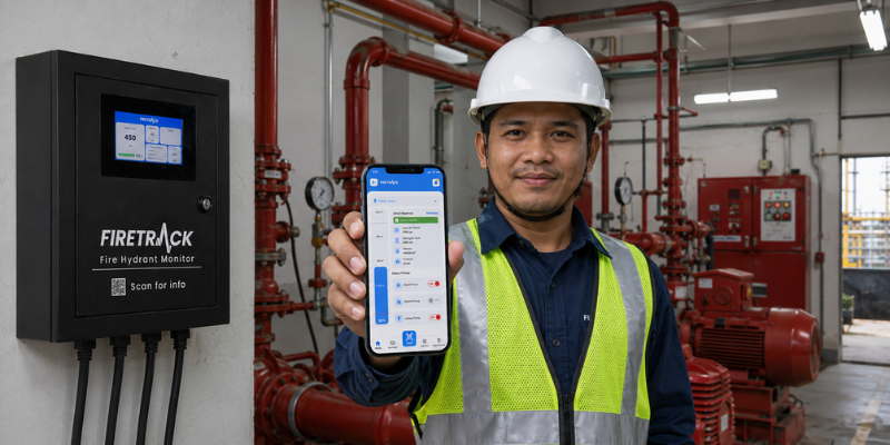 Monitoring hydrant dari smartohone dengan Firecek.